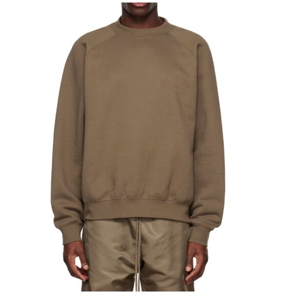 Essentials Fear of God Men's Brown Pullover Sweatshirt Size XXL